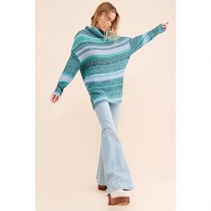 Free People Candy Stripe Tunic Sweater Like New